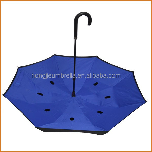 China supplier reverse umbrella design upside down inverted car umbrella