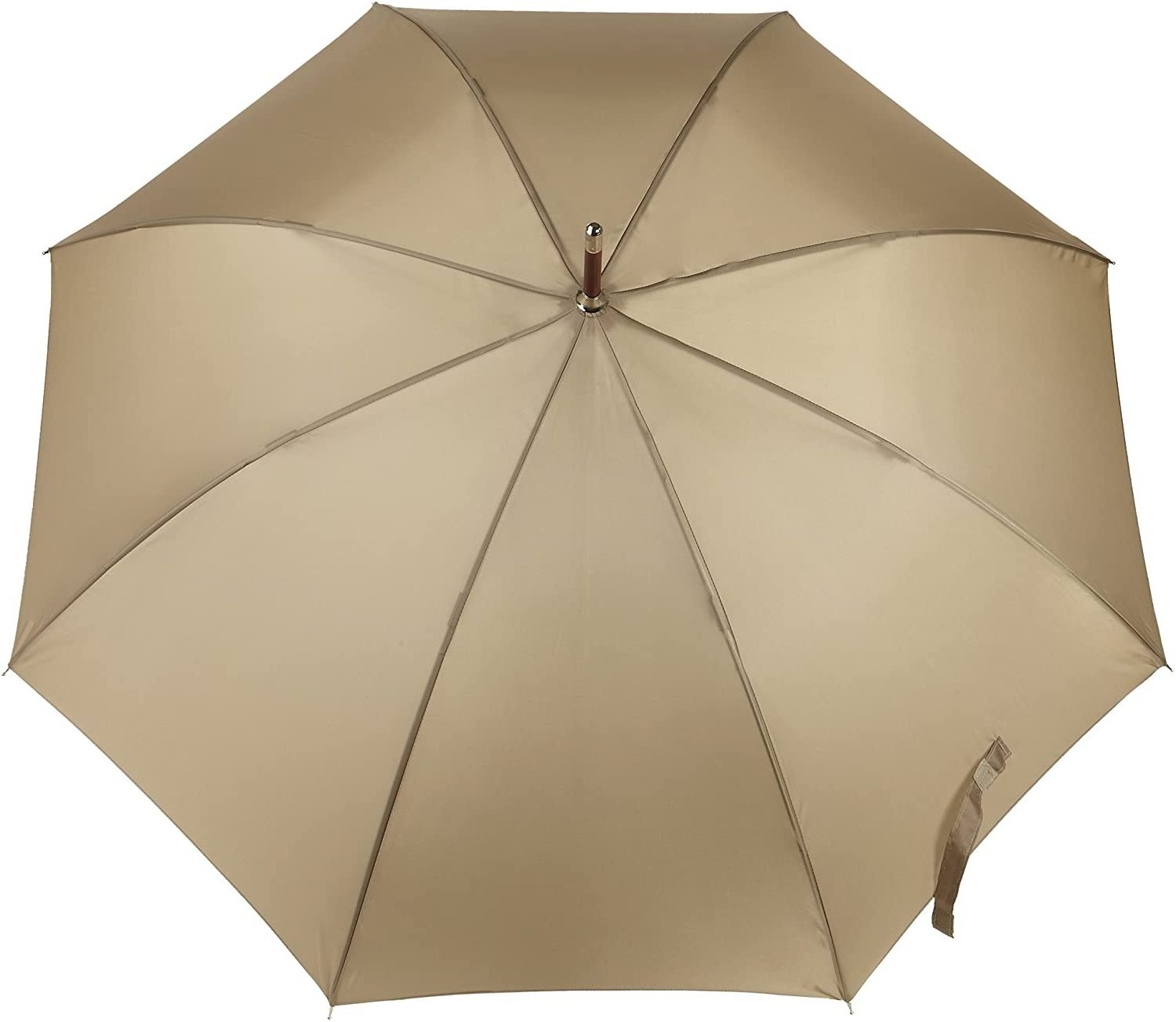 totes Auto Open Wooden Stick Umbrella British Tan wooden handle umbrella