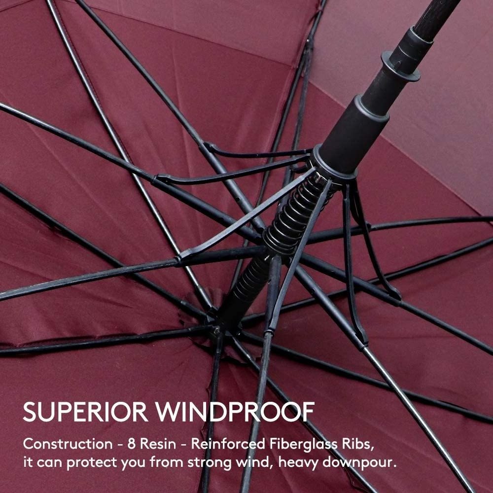 Golf Umbrella 68 Inch Large Windproof Umbrellas Automatic Open Oversize Rain Umbrella with Double Canopy