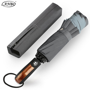 unbreakable windproof automatic travel 3 fold reverse umbrella