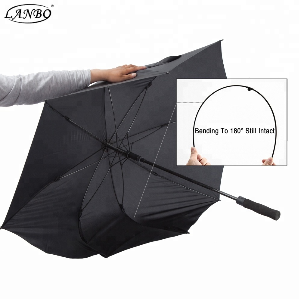 60 Inch Windproof Golf Umbrella Extra Large Automatic Open Anti UV Oversize Rain&Wind  Stick Umbrellas PFAS Free