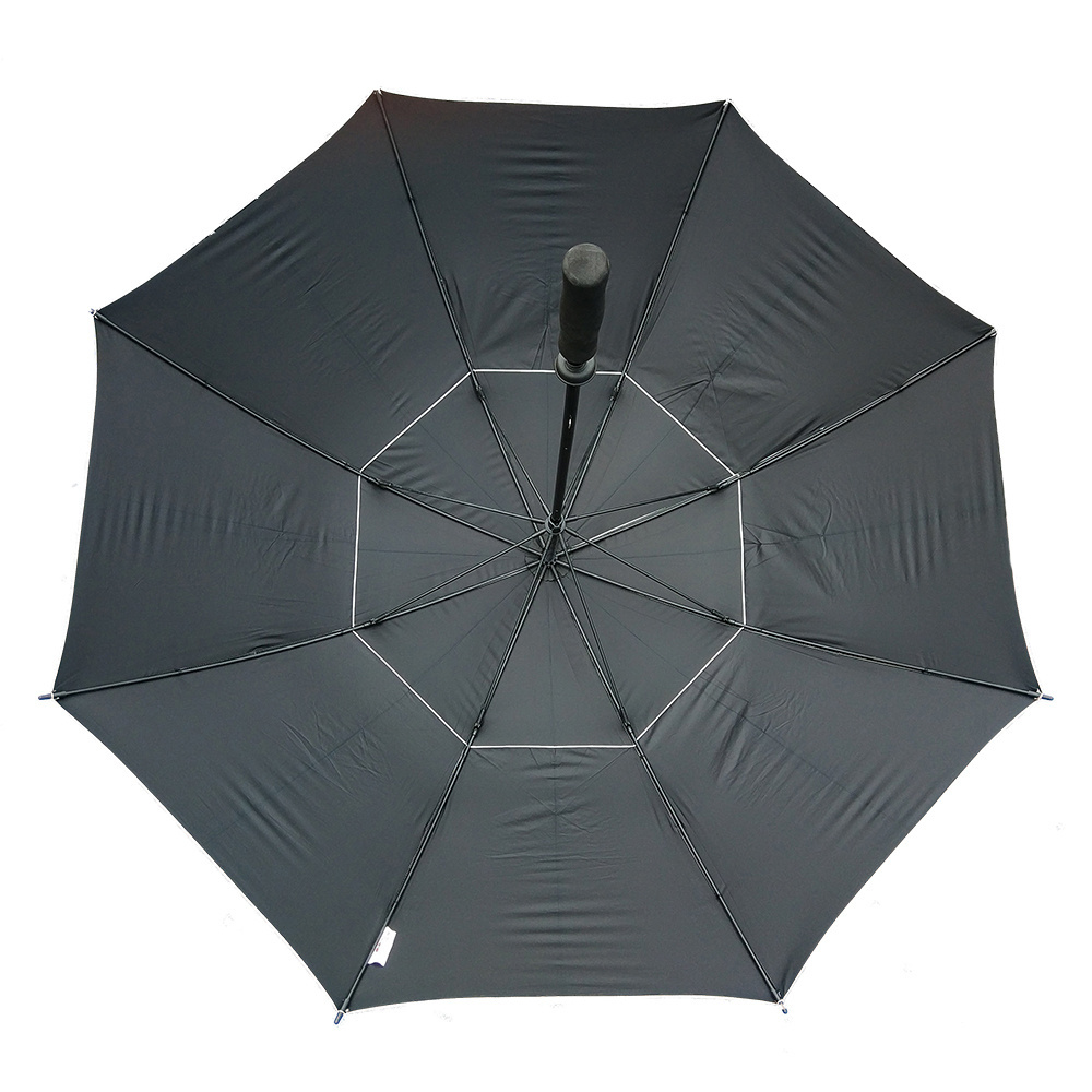 Made in China custom made golf umbrella double layer windproof umbrella uv protect