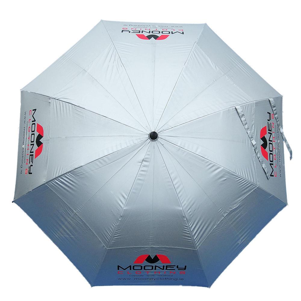 Made in China custom made golf umbrella double layer windproof umbrella uv protect