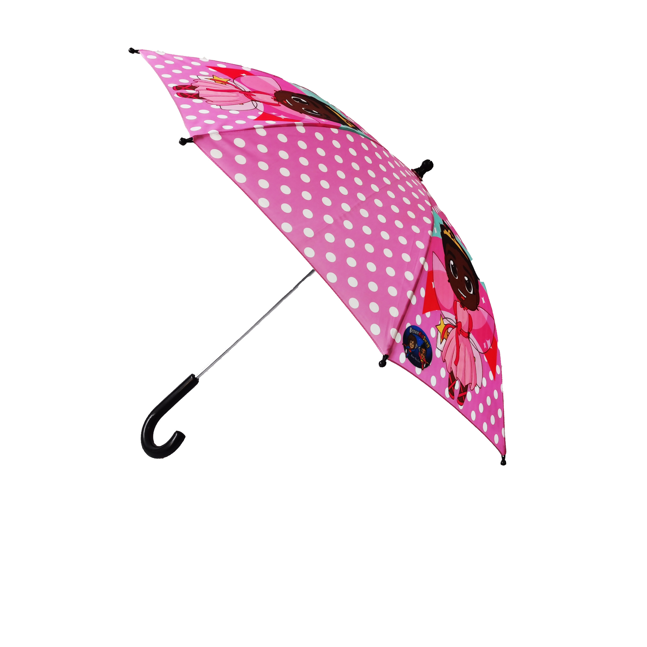 Cartoon print cute umbrella for boy children cartoon long handle kids children's rain umbrella girl child's tools