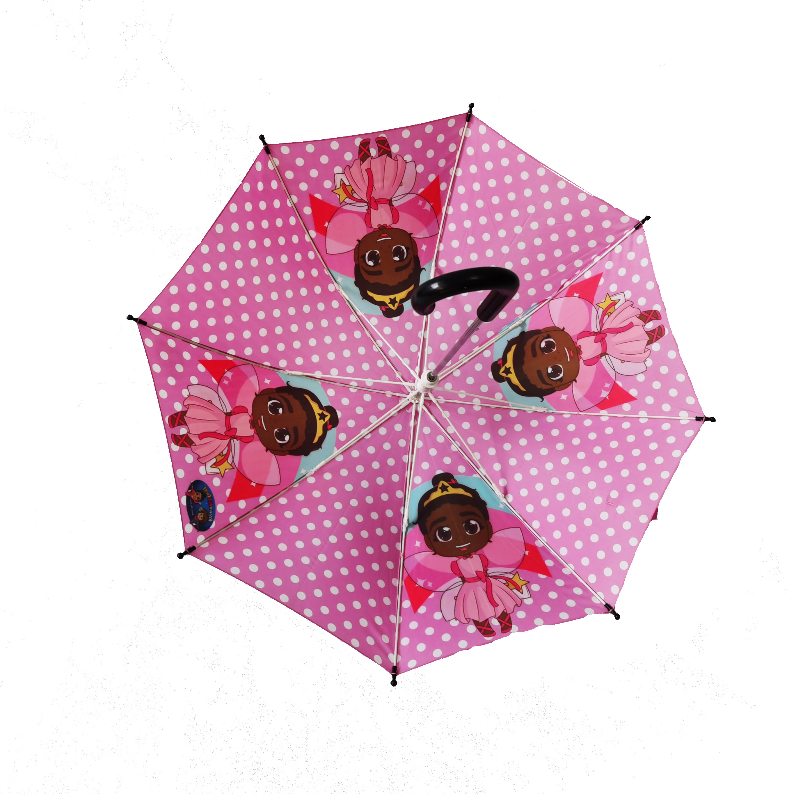 Cartoon print cute umbrella for boy children cartoon long handle kids children's rain umbrella girl child's tools