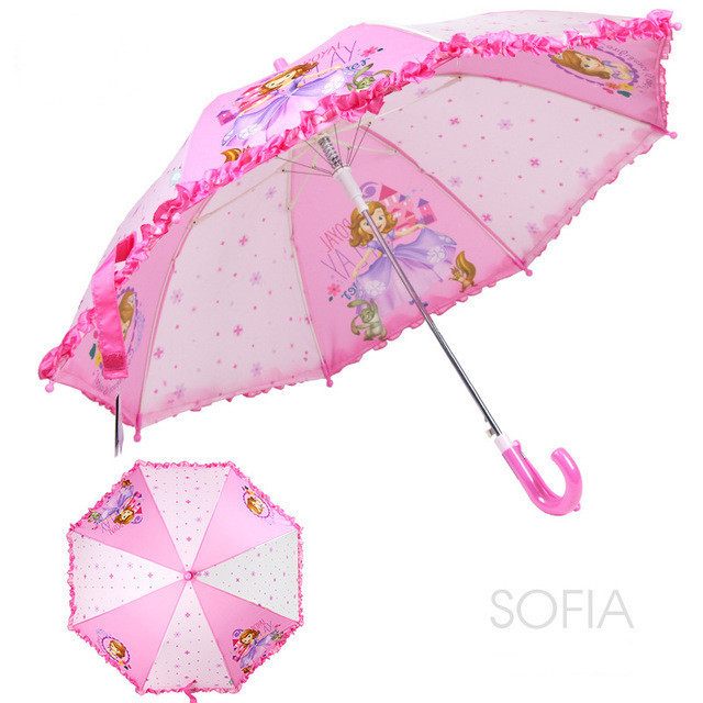 Clear Umbrella Kids Cartoon Elsa Ann Mickey Minnie Mouse TriFold Umbrella Student Boy Girl Adult Sunscreen Kids Umbrella Gift