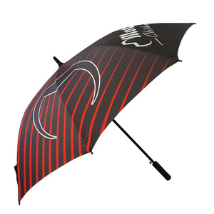 High Quality Outdoor Wholesale custom print fiberglass material golf umbrella with printing pattern Worldwide promotional