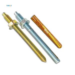 China Factory Carbon Steel Chemical Anchor Bolt with zinc plated chemical anchor stud bolt