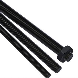 carbon steel din975 thread rod with black oxide