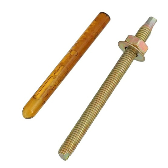 China Factory Carbon Steel Chemical Anchor Bolt with zinc plated chemical anchor stud bolt