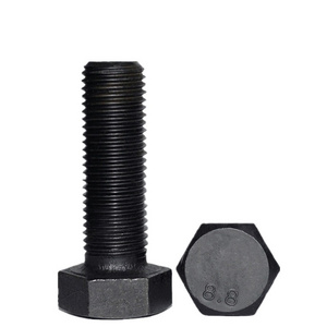 Fastener Grade 8.8 10.9 12.9 High Tensile Black Oxide Hex Head Bolts DIN 931 DIN 933 Bolt