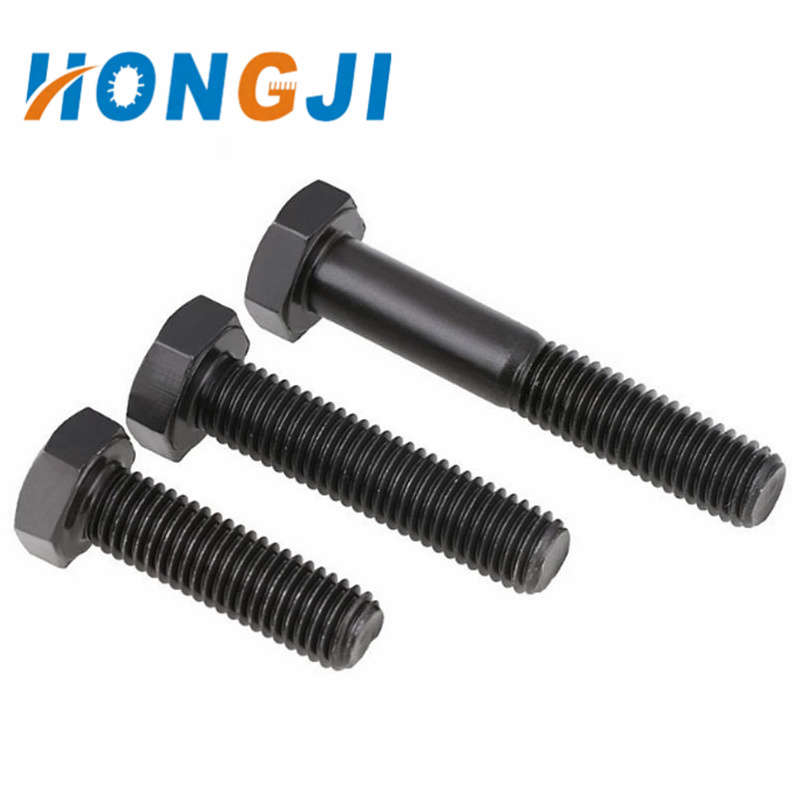 Fastener Grade 8.8 10.9 12.9 High Tensile Black Oxide Hex Head Bolts DIN 931 DIN 933 Bolt