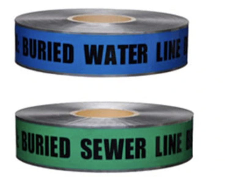 Aluminum foil warning tape underground can be detected marking tape, Warning belt for buried pipeline project