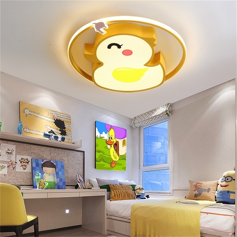 Hot Sale Children's Ceiling Lamp Cartoon Little Yellow Duck Modern Fashion Suitable For Children's Room Bedroom Kindergarten