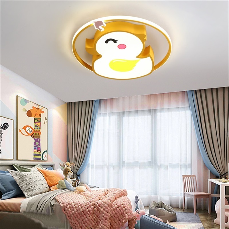 Hot Sale Children's Ceiling Lamp Cartoon Little Yellow Duck Modern Fashion Suitable For Children's Room Bedroom Kindergarten