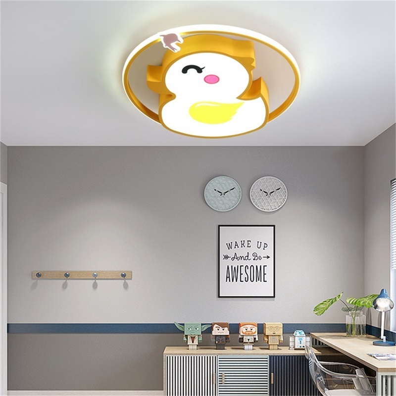 Hot Sale Children's Ceiling Lamp Cartoon Little Yellow Duck Modern Fashion Suitable For Children's Room Bedroom Kindergarten