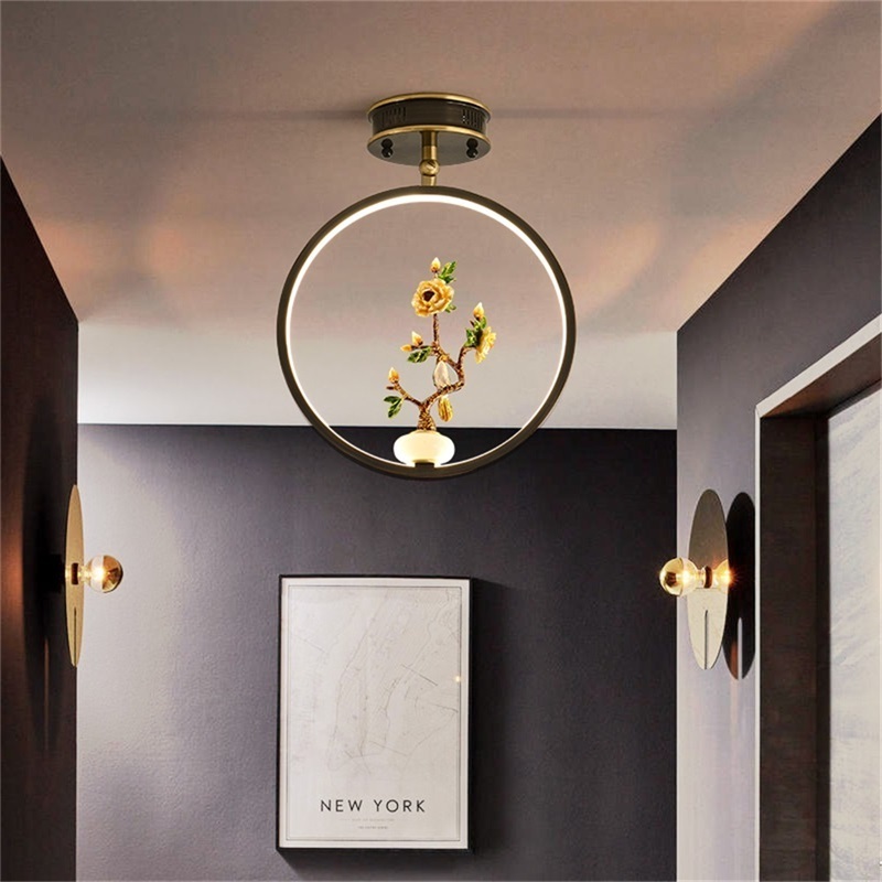 Brass Ceiling Light Contemporary Luxury Gold Lamp Fixtures LED Creative  Decorative For Home