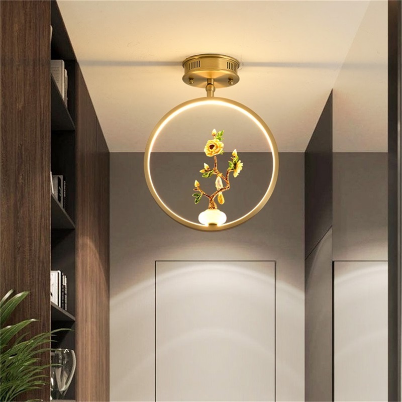 Brass Ceiling Light Contemporary Luxury Gold Lamp Fixtures LED Creative  Decorative For Home