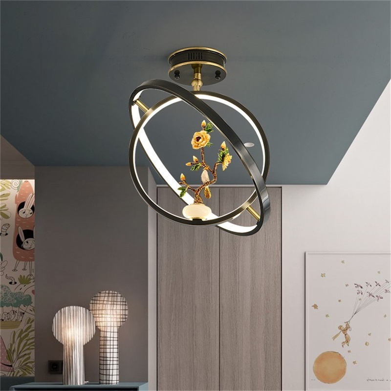 Brass Ceiling Light Contemporary Luxury Gold Lamp Fixtures LED Creative  Decorative For Home