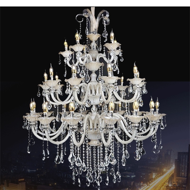 Modern Large LED Candle Pendant Lights Luxury Hanging Decorative Fixtures for Crystal Chandelier Lamps