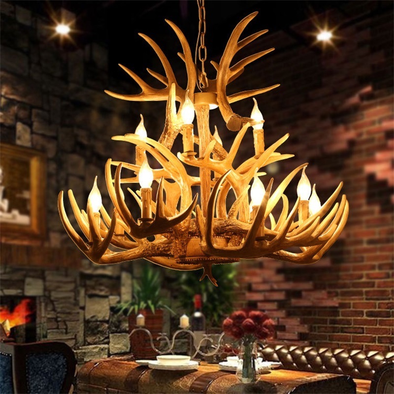 Antler Ceiling Lamp LED Pendant Light Creative Design  Fixtures for Home Decor Large Chandelier Modern