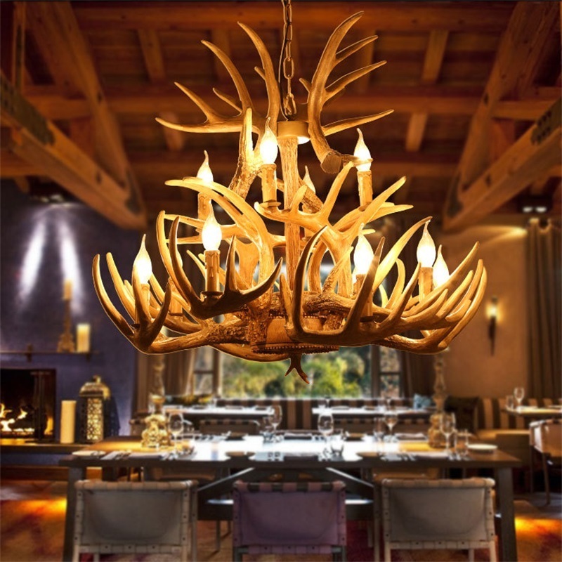 Antler Ceiling Lamp LED Pendant Light Creative Design  Fixtures for Home Decor Large Chandelier Modern