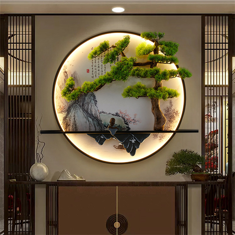 Modern Wall Picture Light Inside Creative Chinese Landscape Mural Sconces Lamp LED for Home Living Bedroom Study