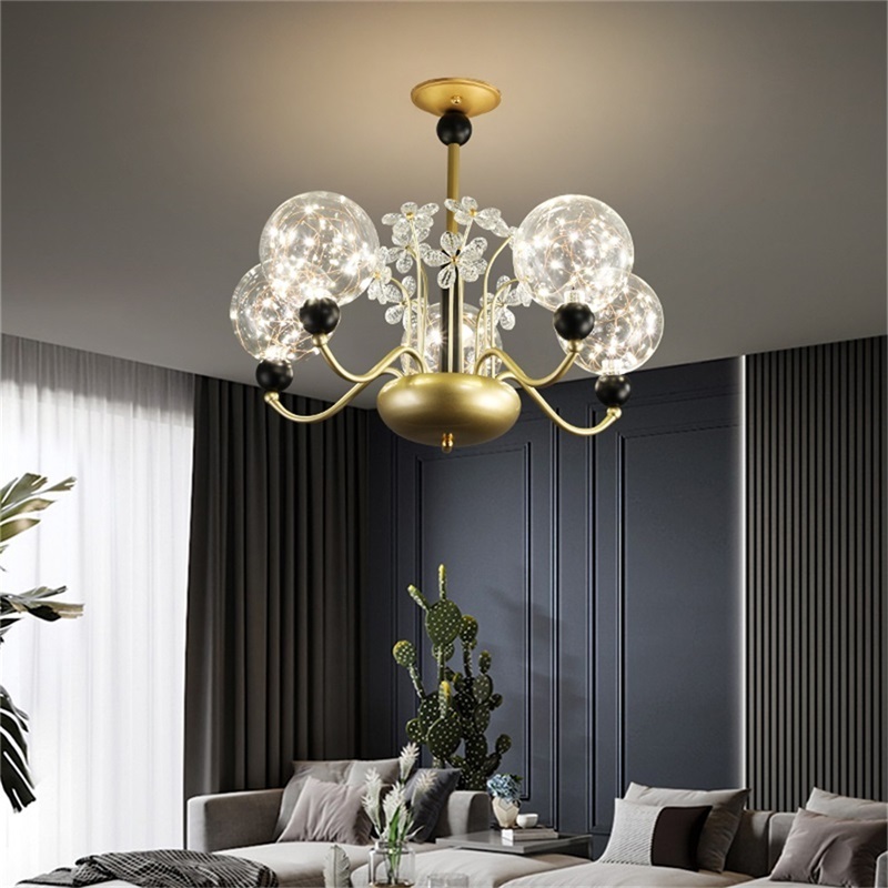 Chandeliers Light Modern LED Branch Pendant Lamp Flower Home Fixture for Living Room Decoration