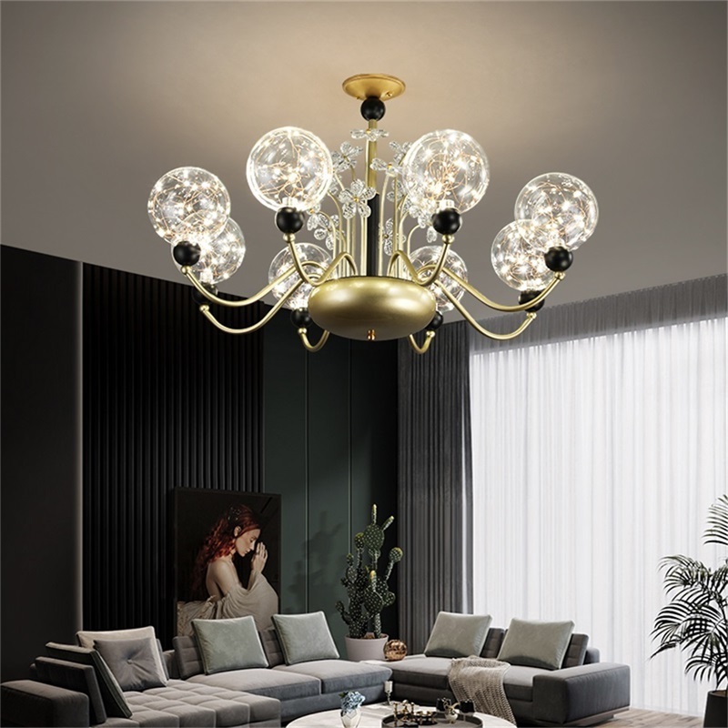 Chandeliers Light Modern LED Branch Pendant Lamp Flower Home Fixture for Living Room Decoration