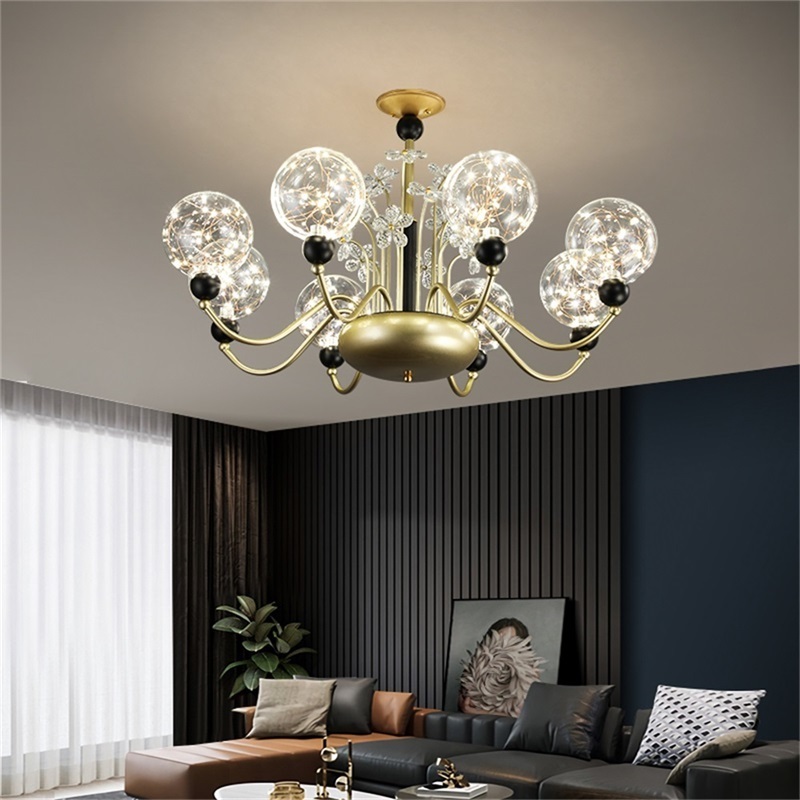 Chandeliers Light Modern LED Branch Pendant Lamp Flower Home Fixture for Living Room Decoration