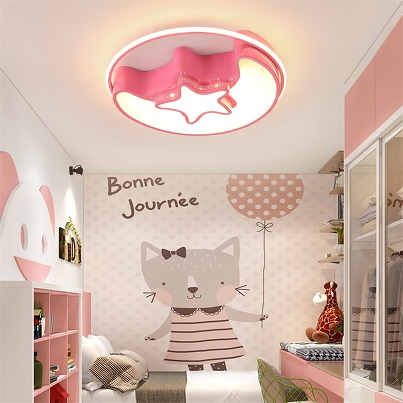 Guzhen Supplier Children's Ceiling Lamp Star and Moon Modern Fashion Suitable For Children's Room Bedroom Kindergarten