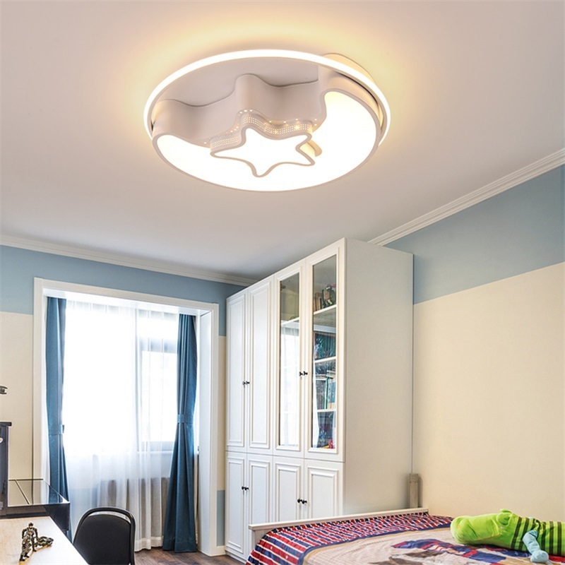 Guzhen Supplier Children's Ceiling Lamp Star and Moon Modern Fashion Suitable For Children's Room Bedroom Kindergarten