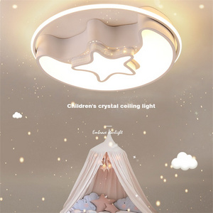 Guzhen Supplier Children's Ceiling Lamp Star and Moon Modern Fashion Suitable For Children's Room Bedroom Kindergarten