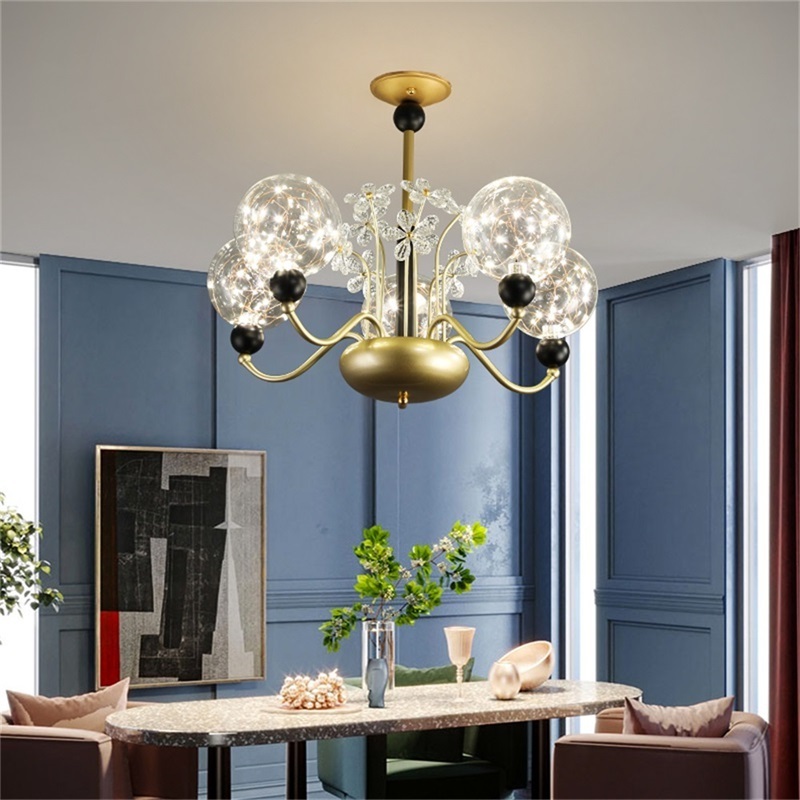 Chandeliers Light Modern LED Branch Pendant Lamp Flower Home Fixture for Living Room Decoration