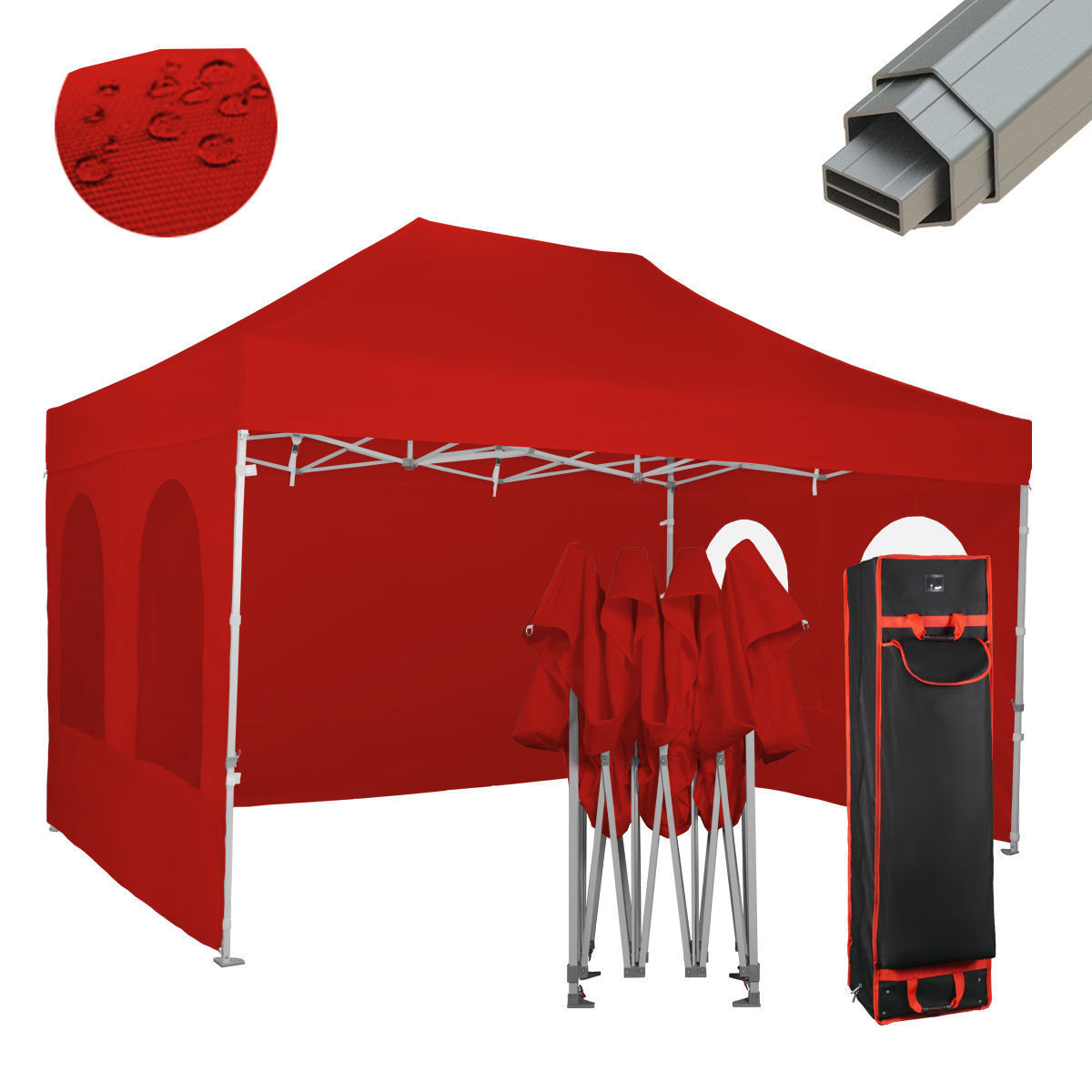 Outdoor advertising tent four corners folding telescopic awning four feet stall parking aluminium waterproof exhibition tents