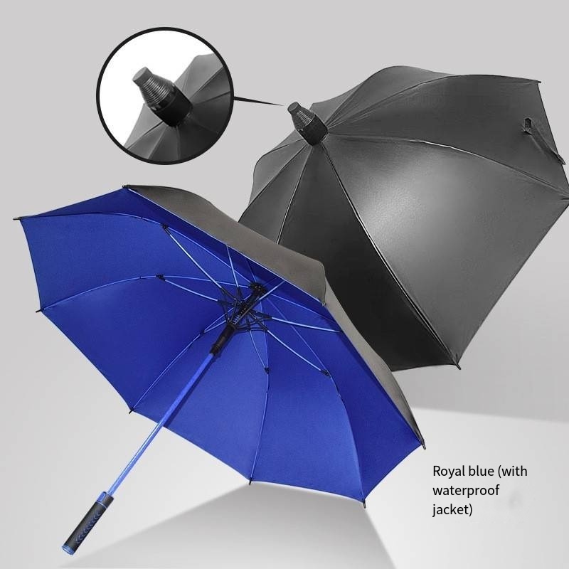 Promotional High Quality Double Layer Umbrella EVA Stretch Windproof Custom Logo Prints Branding Sublimation Golf Umbrella