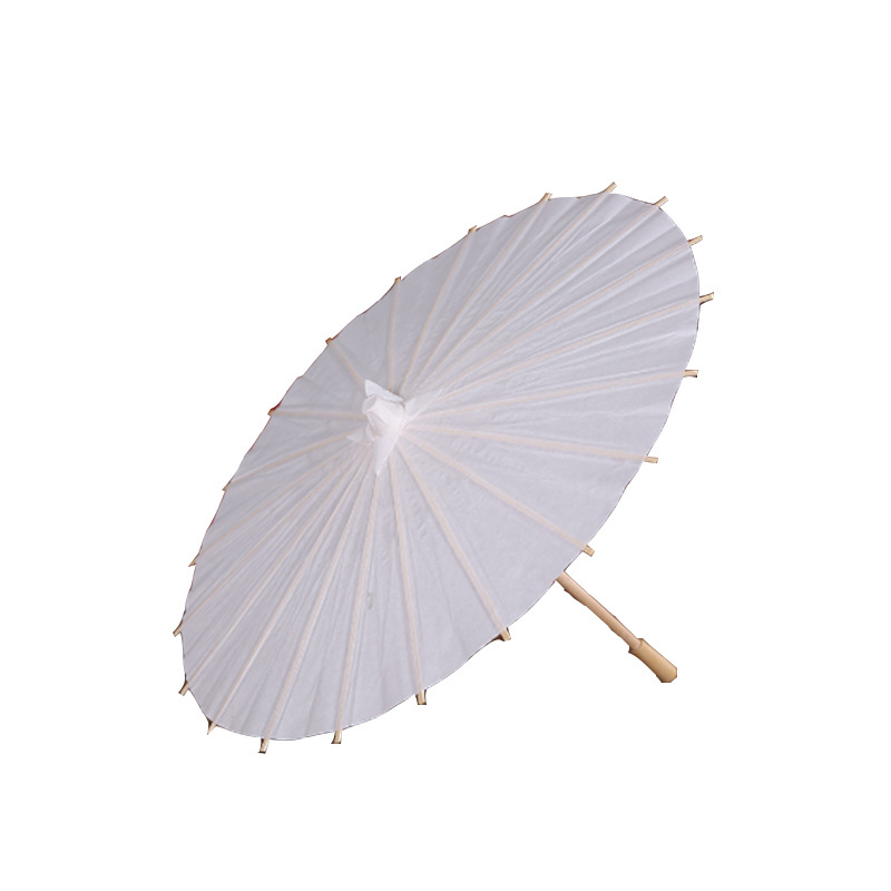 2023 Handmade White Paper Brida Wedding Umbrella Roman Style Parasols Presents Mini Chinese Craft Umbrella