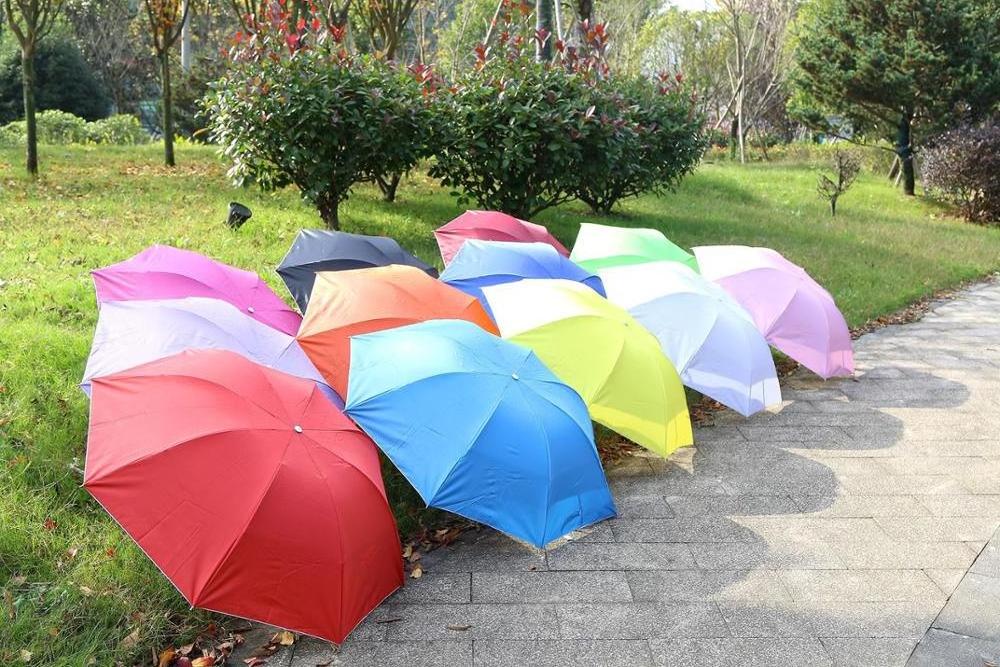 Wholesale China Promotional Cheap 3 Folding Colourful Outdoor Folding Umbrella with Umbrella with Logo Prints