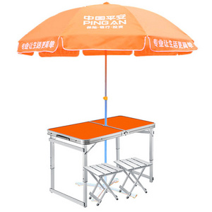 Custom Logo Printed Outdoor Advertising Portable Garden Beach 1 Piece Party Umbrella Stand Logo Printing