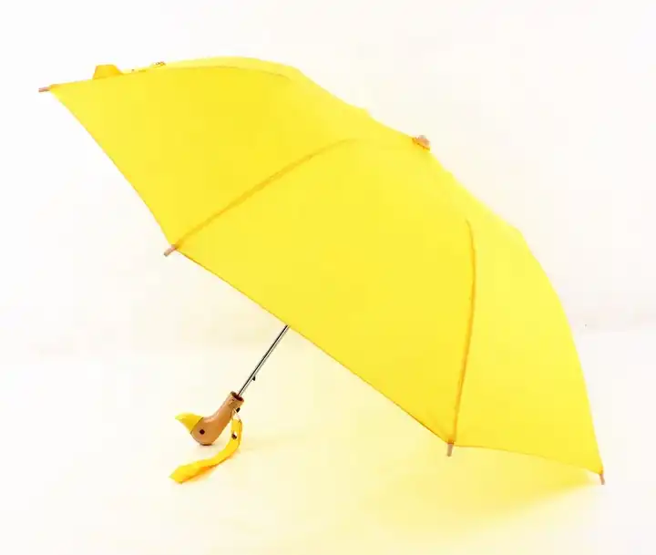 High Quality Folding Umbrella Lovely Fancy Multi-Color Animal Bird Duck Handle Custom Kids Umbrella Made of Polyester