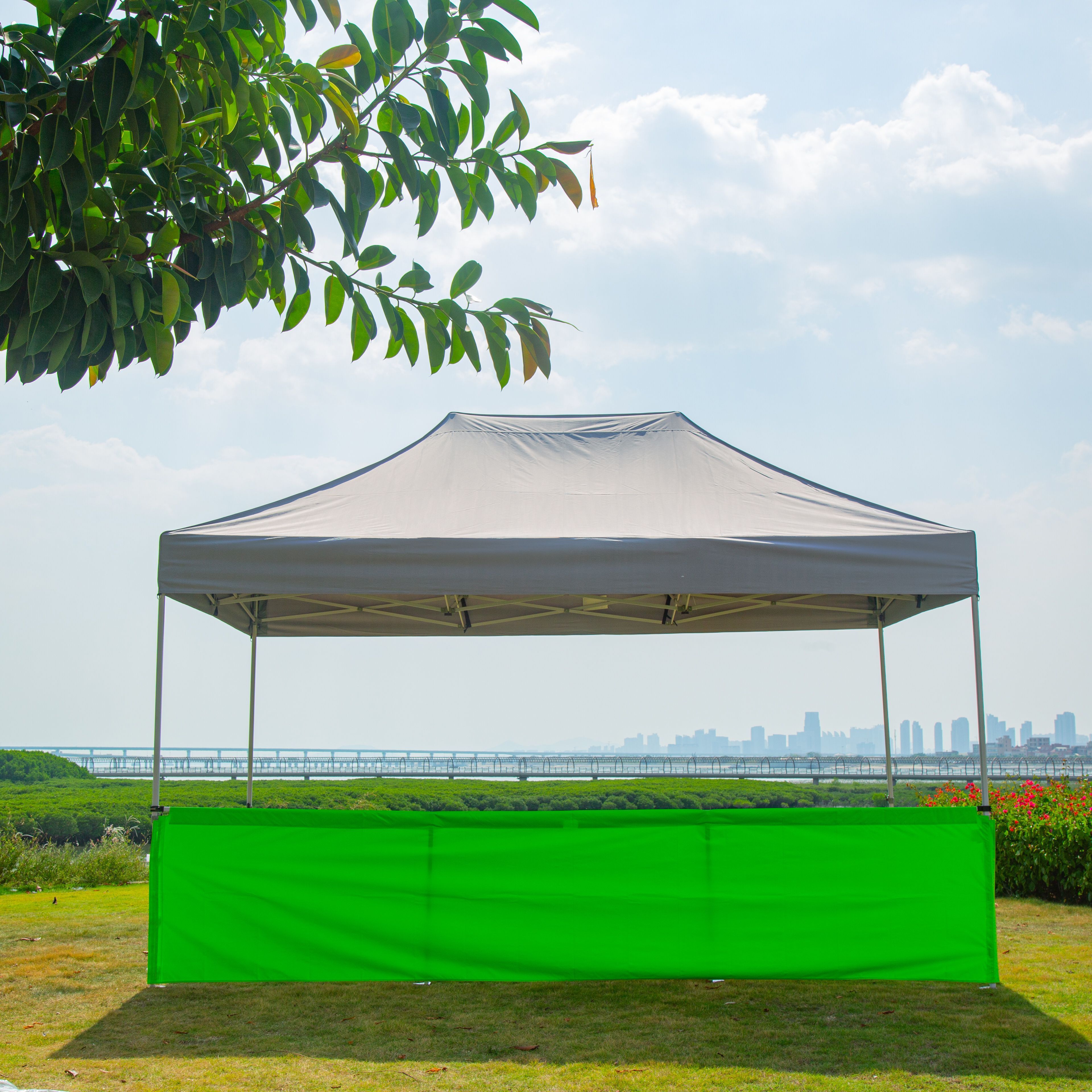 Budget Hexagon 40mm aluminium Custom Design  10X20 Folding Pop up Canopy Frame Promotional Gazebo for Trade Show Tents