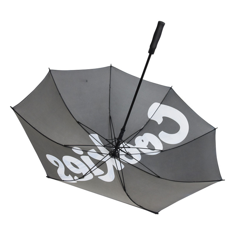 Large Designer Straight Umbrella Sunshade Fiberglass Windproof Golf Umbrella Custom Branded Logo Big Promotional Customized