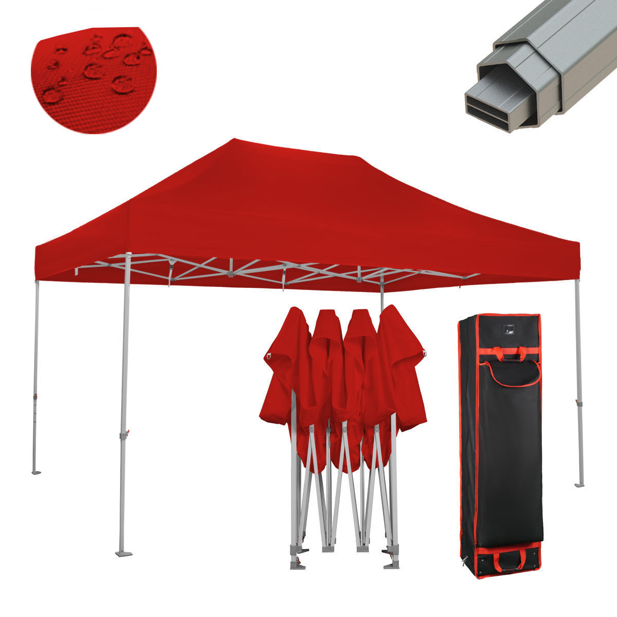 Outdoor advertising tent four corners folding telescopic awning four feet stall parking aluminium waterproof exhibition tents