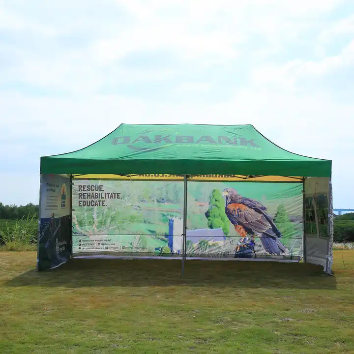 China-Made Aluminum Trade Show Tent Custom Printed Promotional Floor Standing Gazebo Advertising Closing Canopy