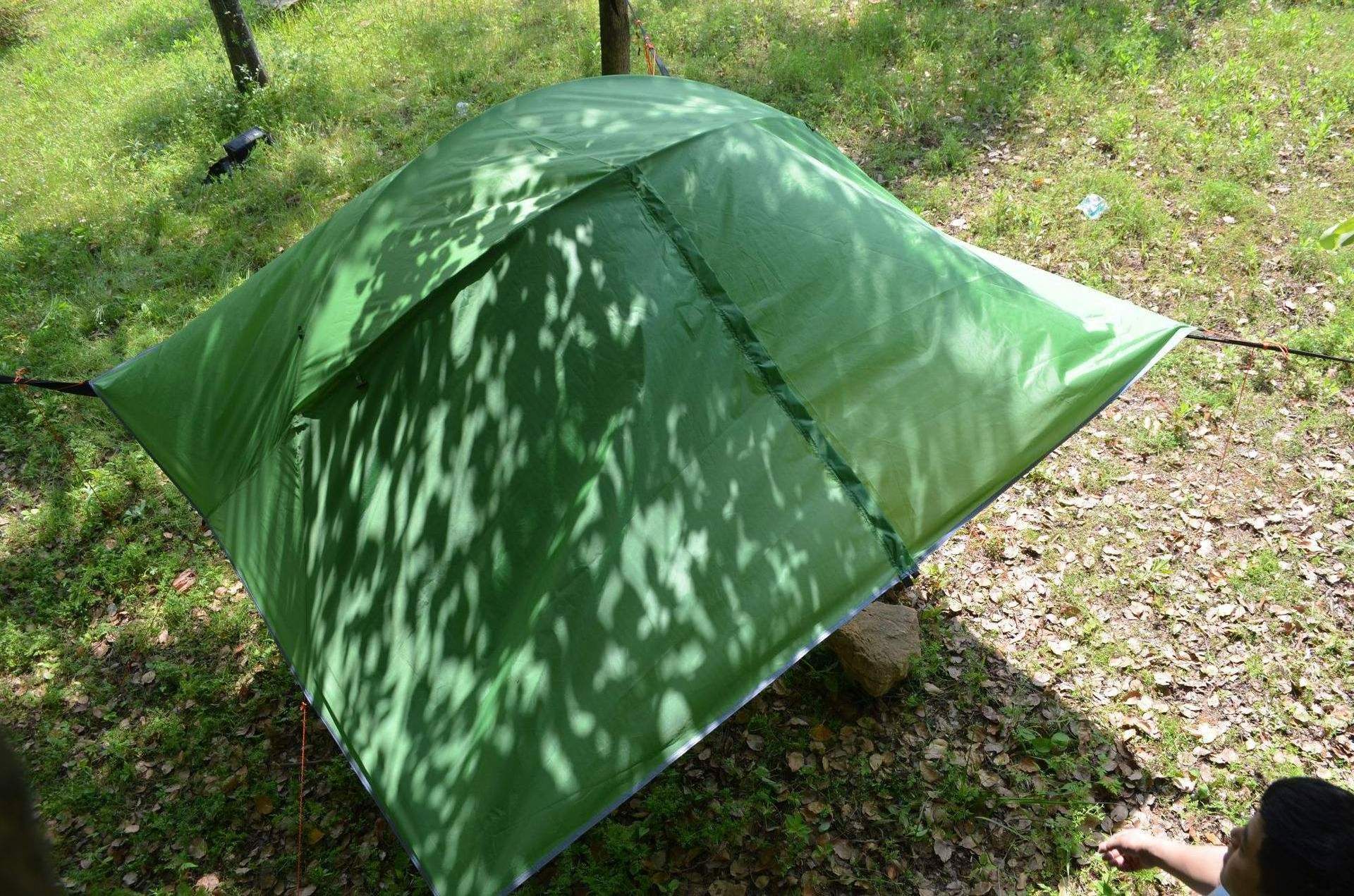 Portable Waterproof 2-Person Hanging Tree Tent for Outdoor Adventures Large Luxury Green Camping Tent