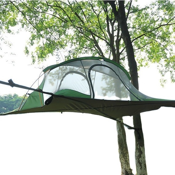 Portable Waterproof 2-Person Hanging Tree Tent for Outdoor Adventures Large Luxury Green Camping Tent