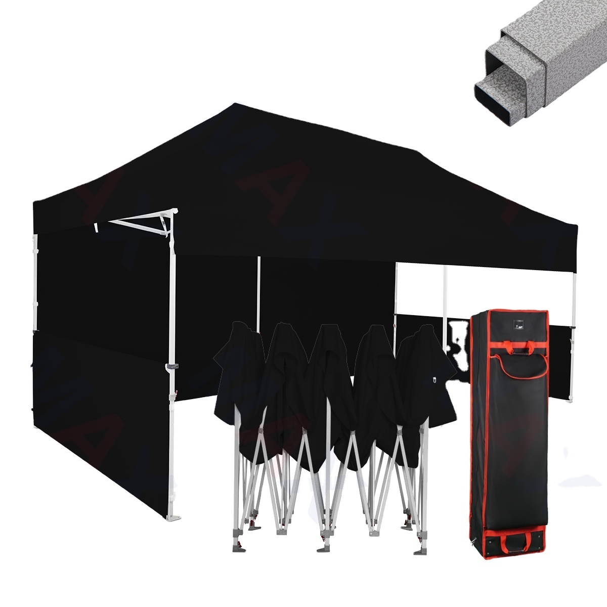 Commercial outdoor custom instant classic 10'x20' black kits ez pop up canopy mesh tent commercial instante for marquee show