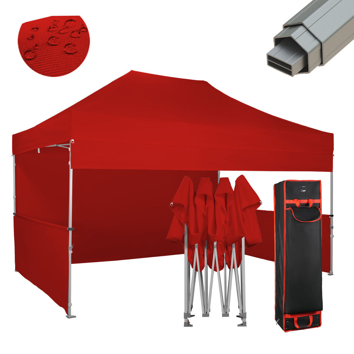 Outdoor advertising tent four corners folding telescopic awning four feet stall parking aluminium waterproof exhibition tents