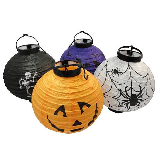 2024 LED Paper Lantern Decorative Lighting for Halloween and Thanksgiving Pumpkin-Themed Lantern