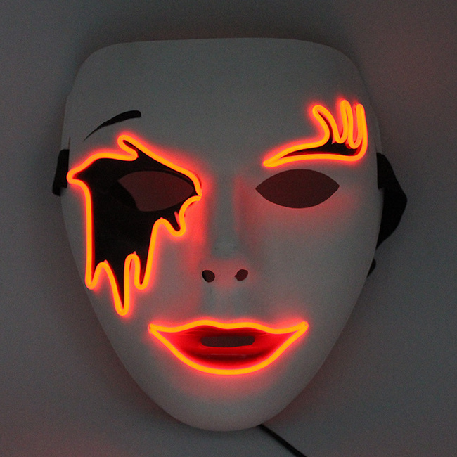 Halloween EL wire Mask Glowing Led Costume Mask Party Halloween Mask